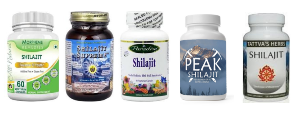 five different brands of shilajit capsules online